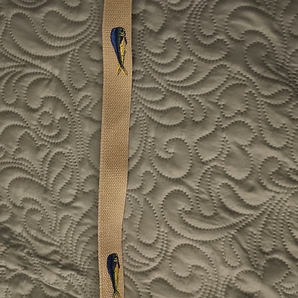 Zeppelin Tan Belt with Fish Embroidery - Picture 3 of 8